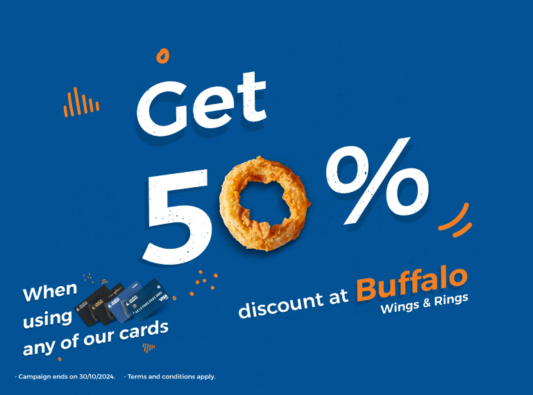  Get 50% discount at Buffalo