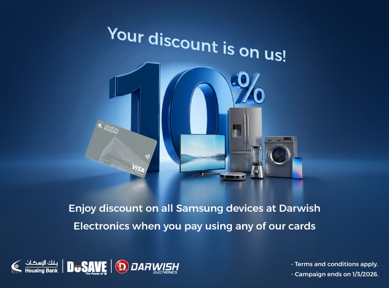 10% discount on Samsung devices at Darwish Electronics